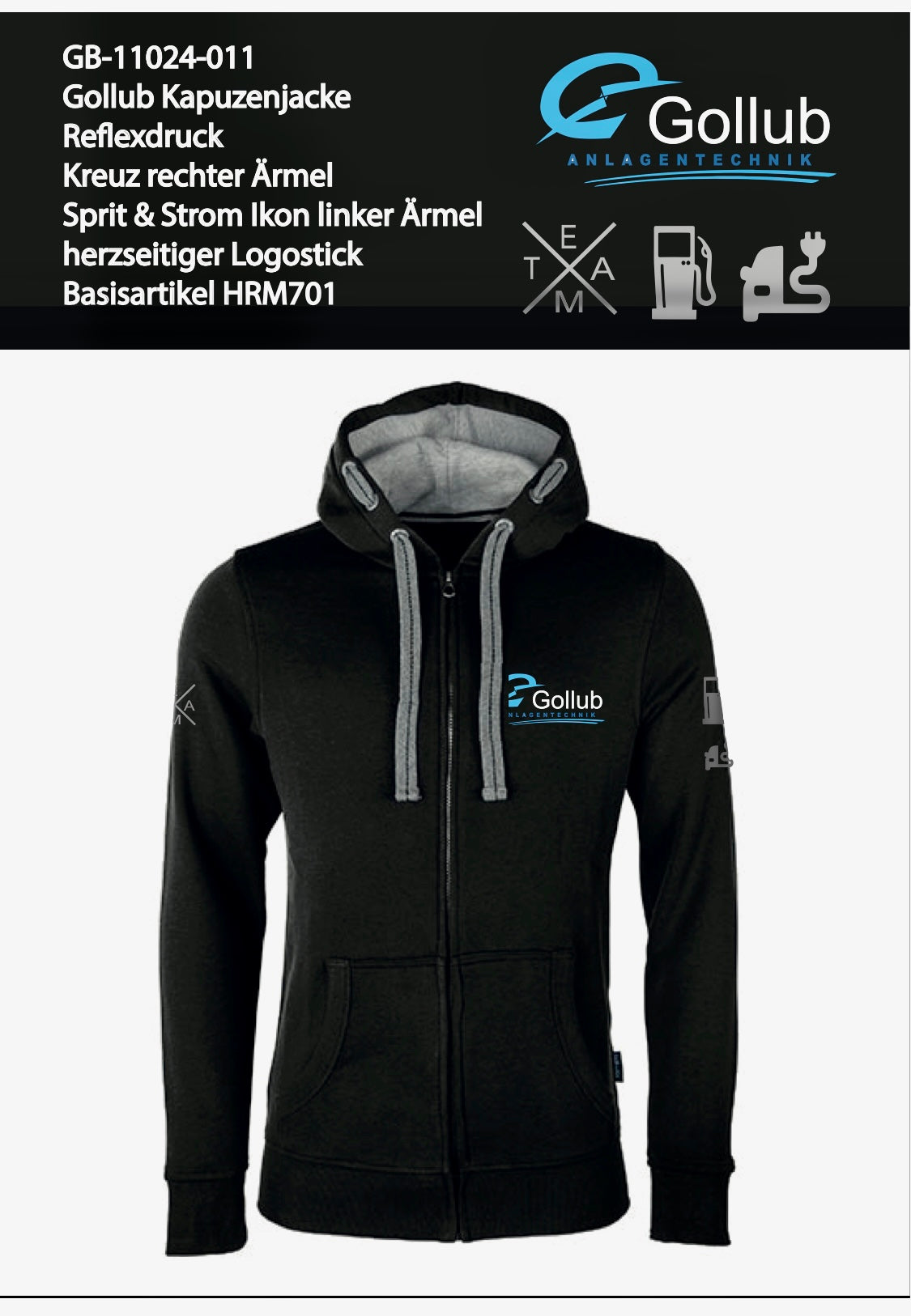 Hoodie Sweat-Jacke mit Logo