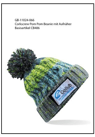 Gollub Mütze Beanie in grün-grau