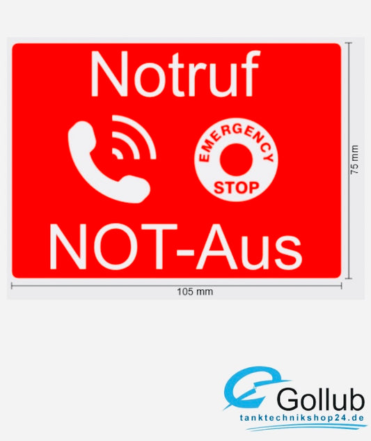 Beschilderung Not-Aus & Notruf Gegensprechanlage