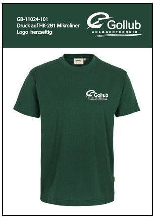 T-Shirt grün mit Gollub Logo