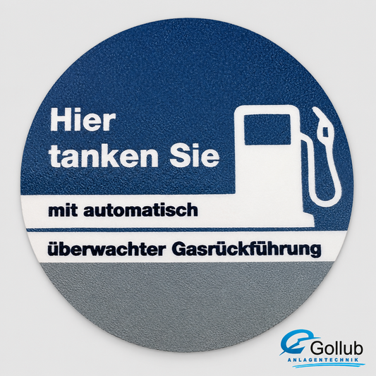 Aufkleber - Automatische Gasrückführung