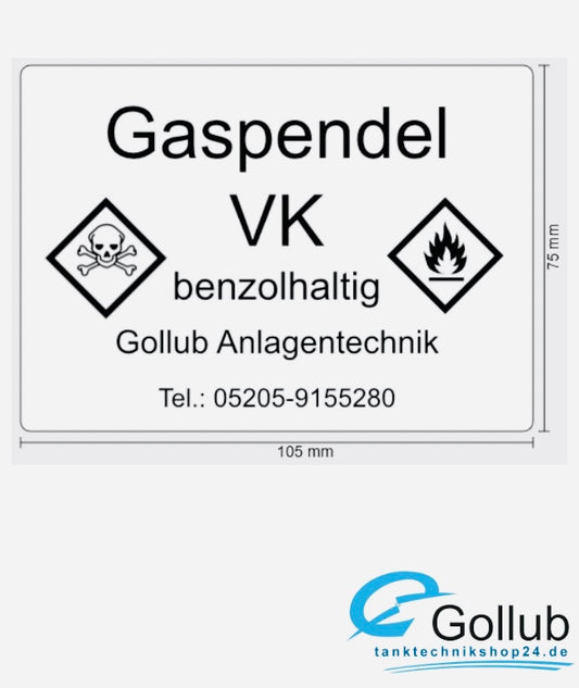 Beschilderung VK Gaspendel