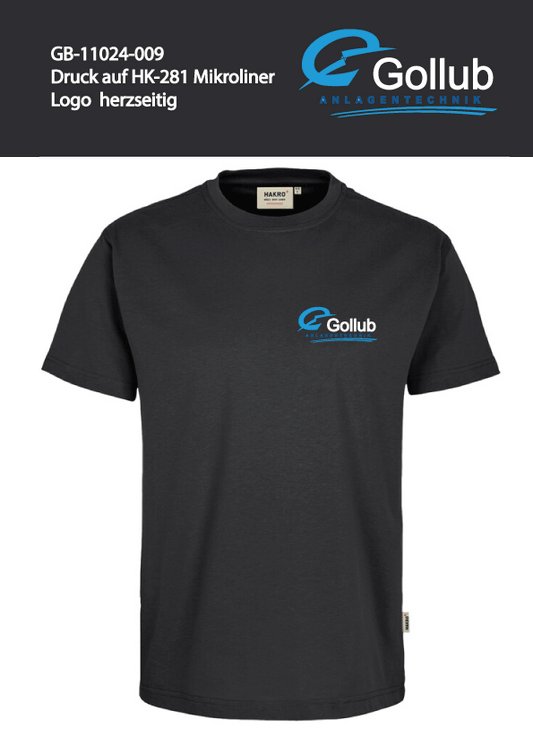 T-Shirt anthrazit mit Gollub Logo