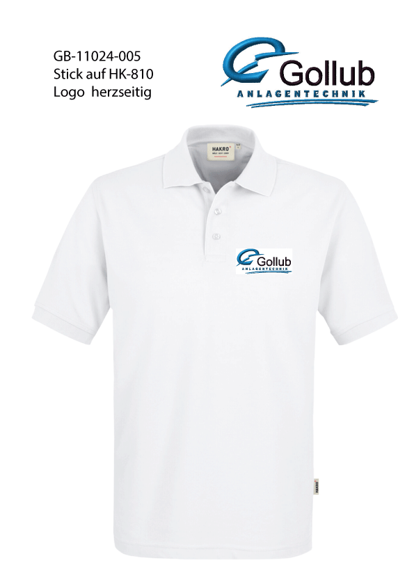 Herren Poloshirt mit Logostick